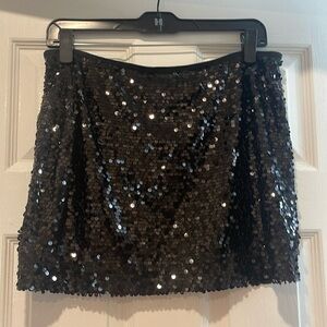 Express Sequined Mini Skirt